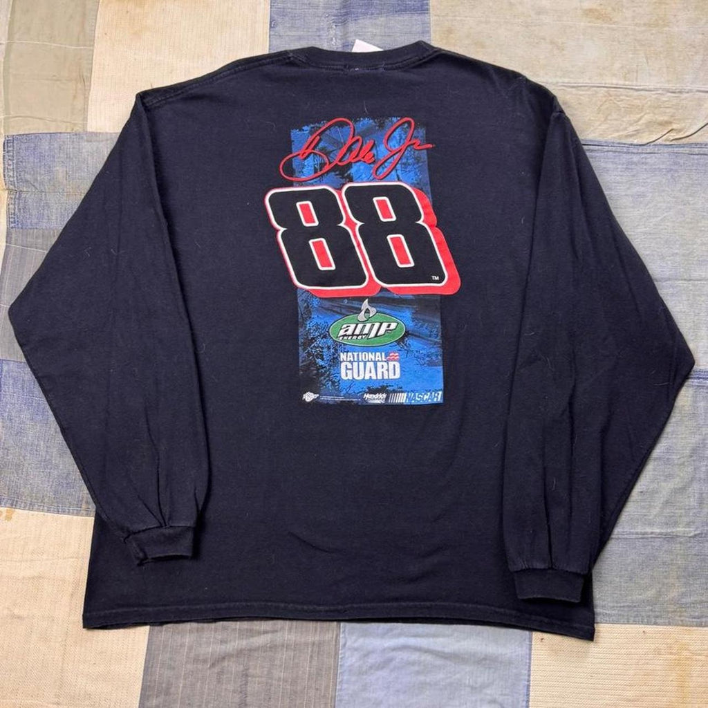2000s Dale Earnhardt Jr. No. 88 Amp Energy National Guard NASCAR Long Sleeve Tee | Large