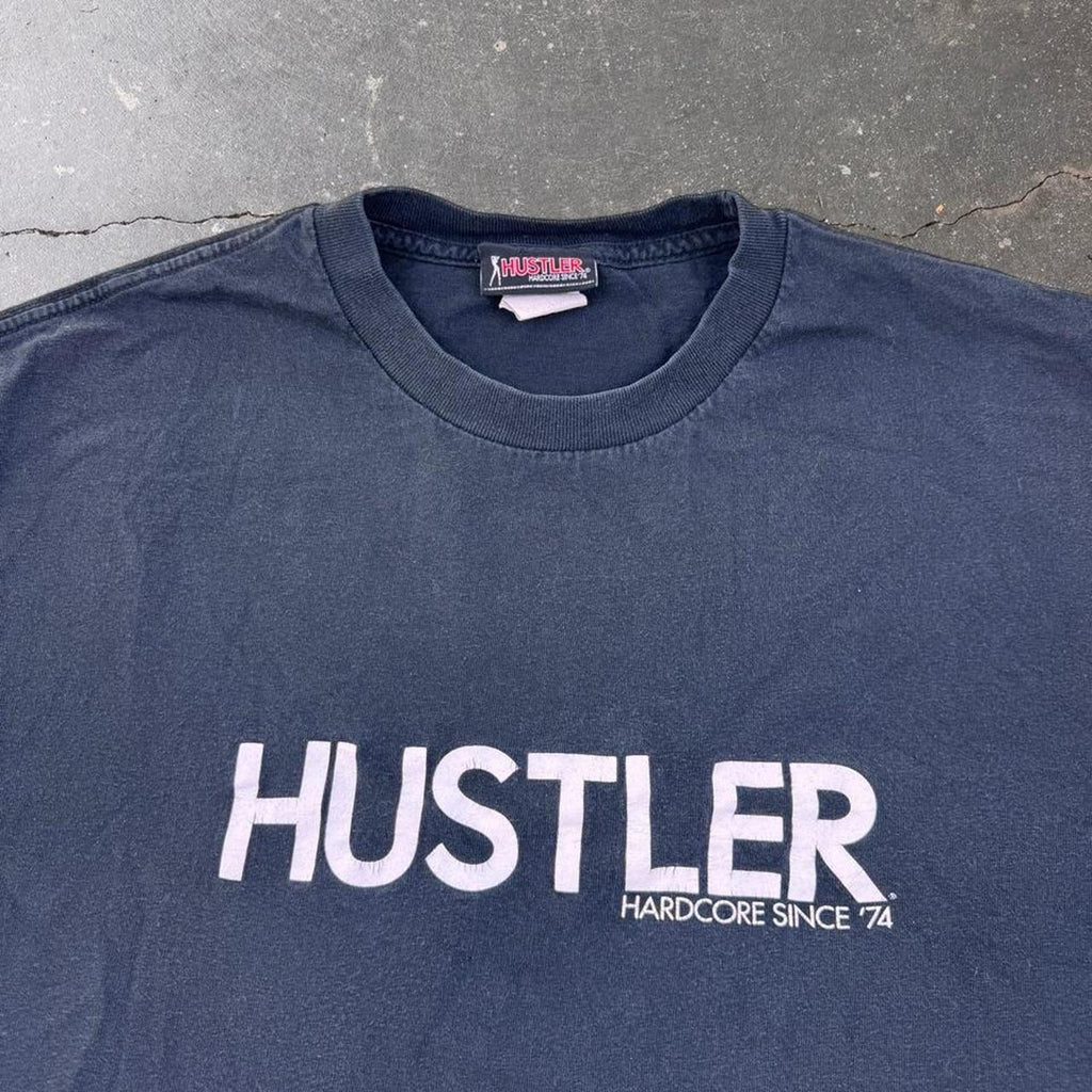 2000s Hustler “Hardcore Since '74” Logo Tee | Large