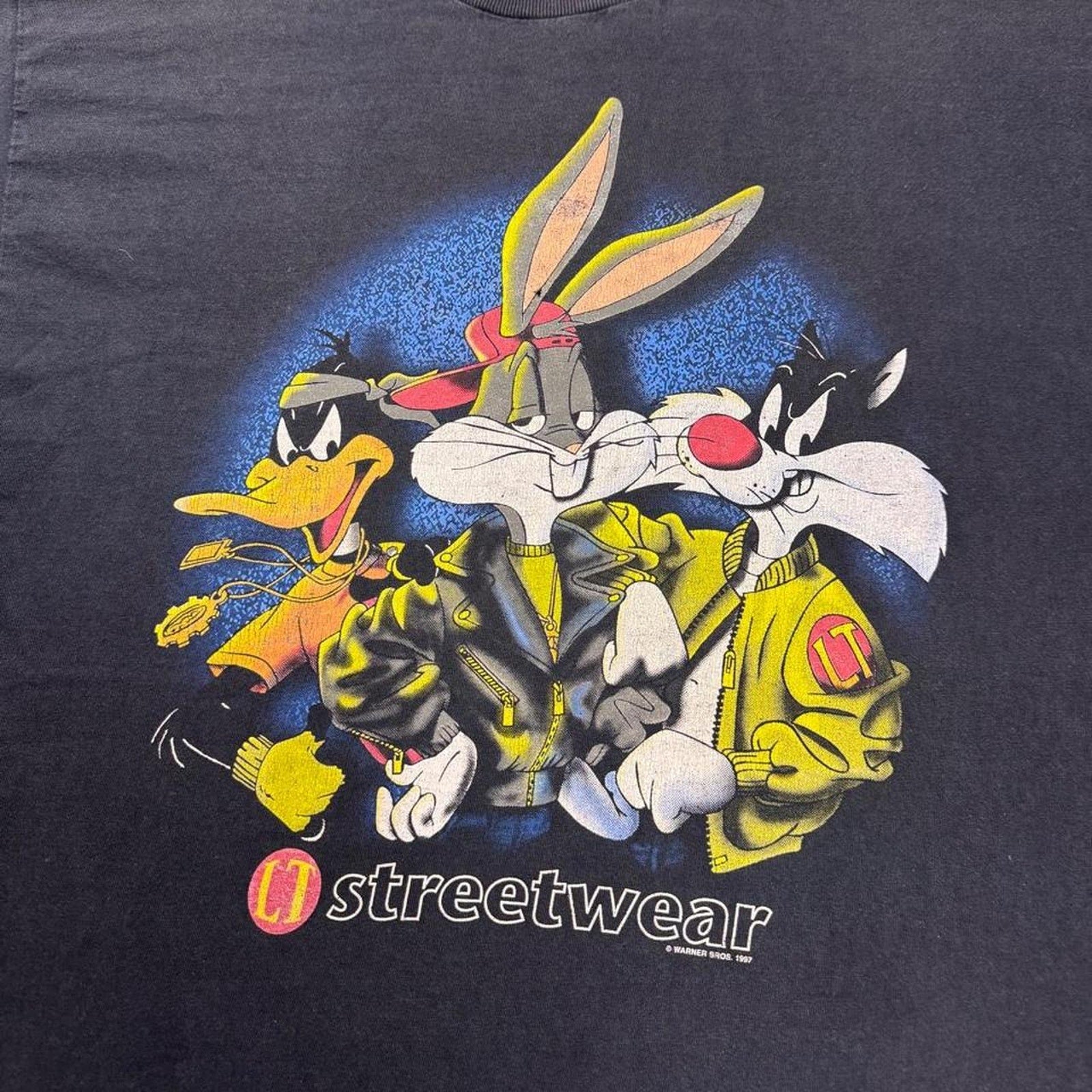 1990s Looney Tunes LT Streetwear Bugs Bunny Graphic Tee | Large