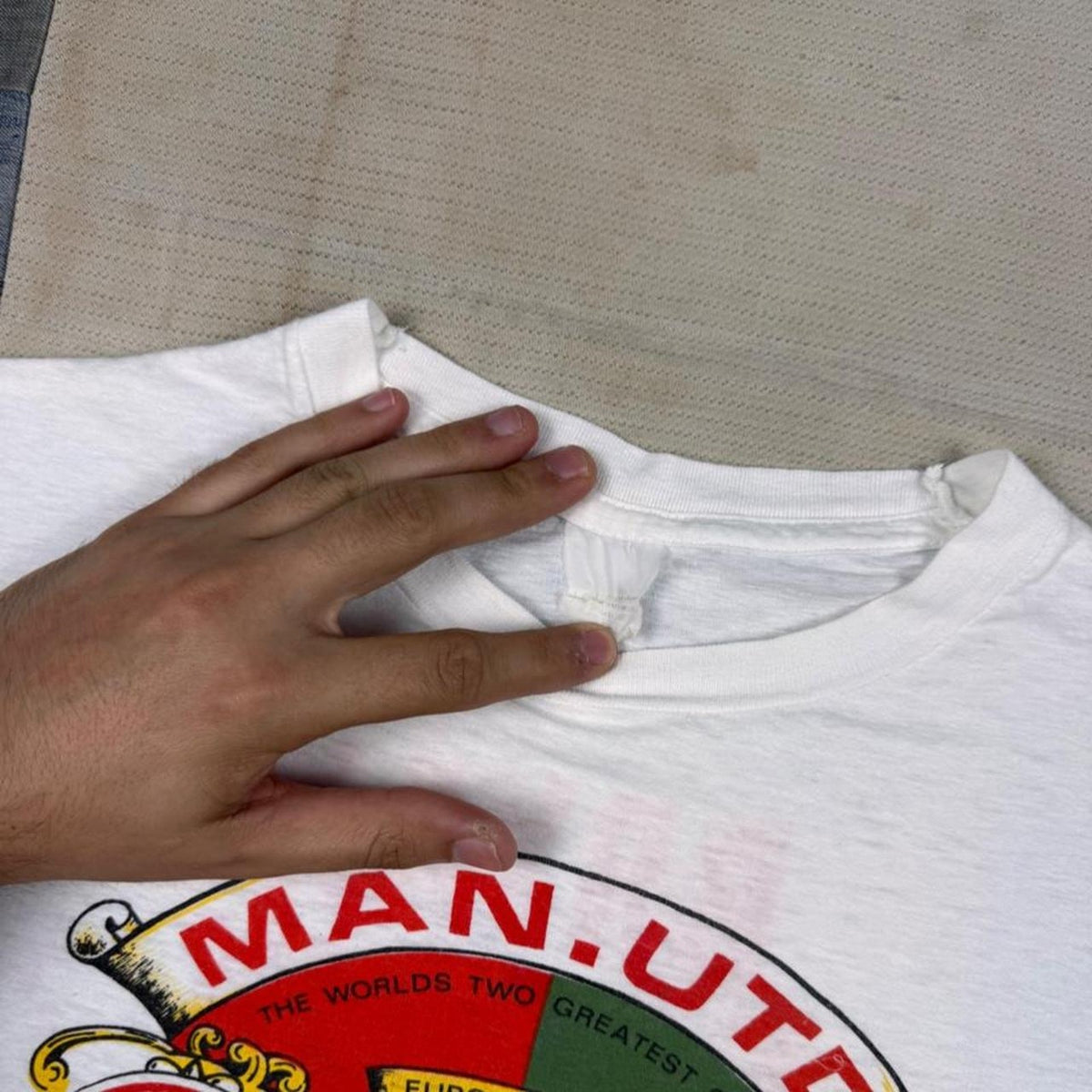 1990 Bryan Robson Testimonial Man Utd v Celtic Tee | L