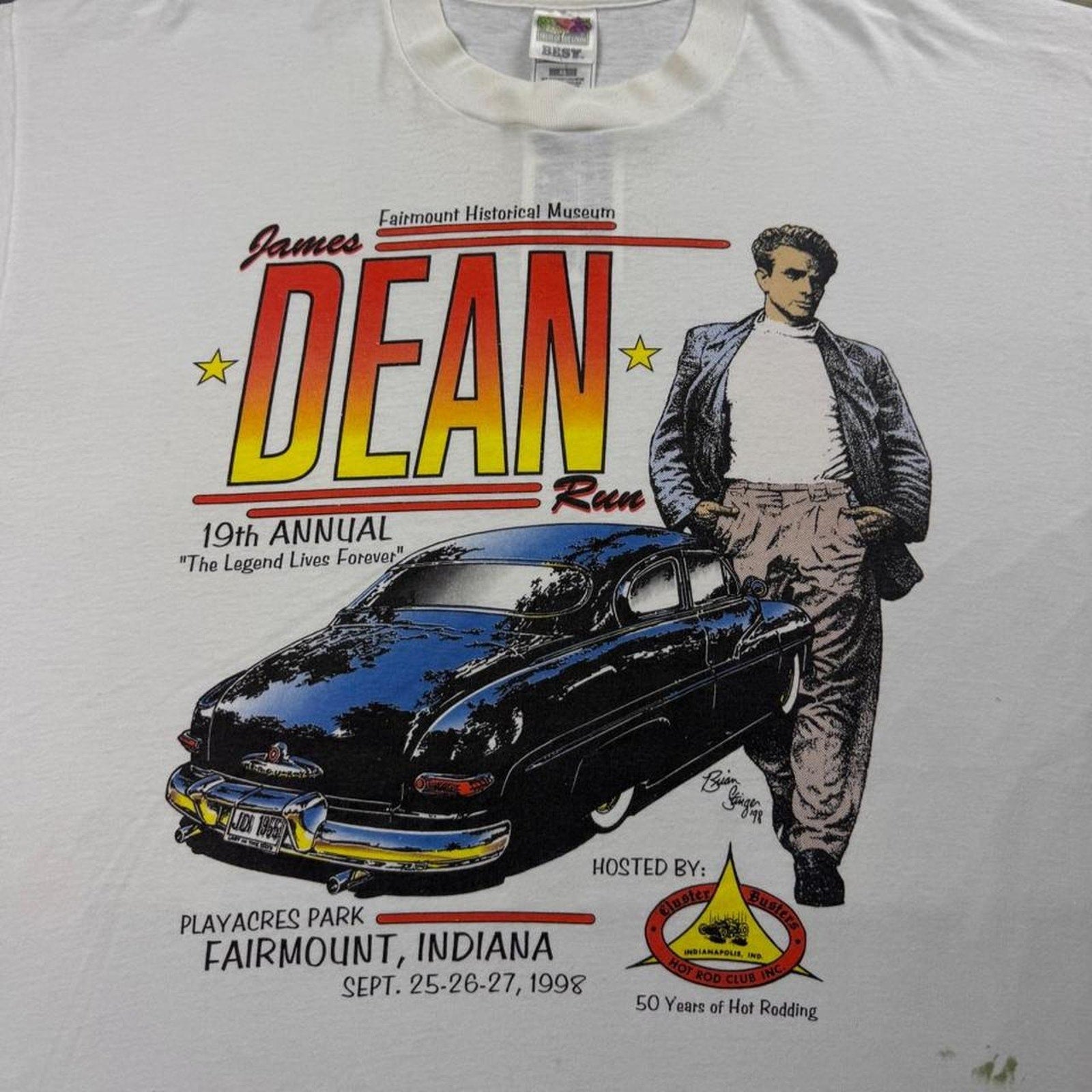 1998 James Dean Run Fairmount Indiana Graphic Tee | XL
