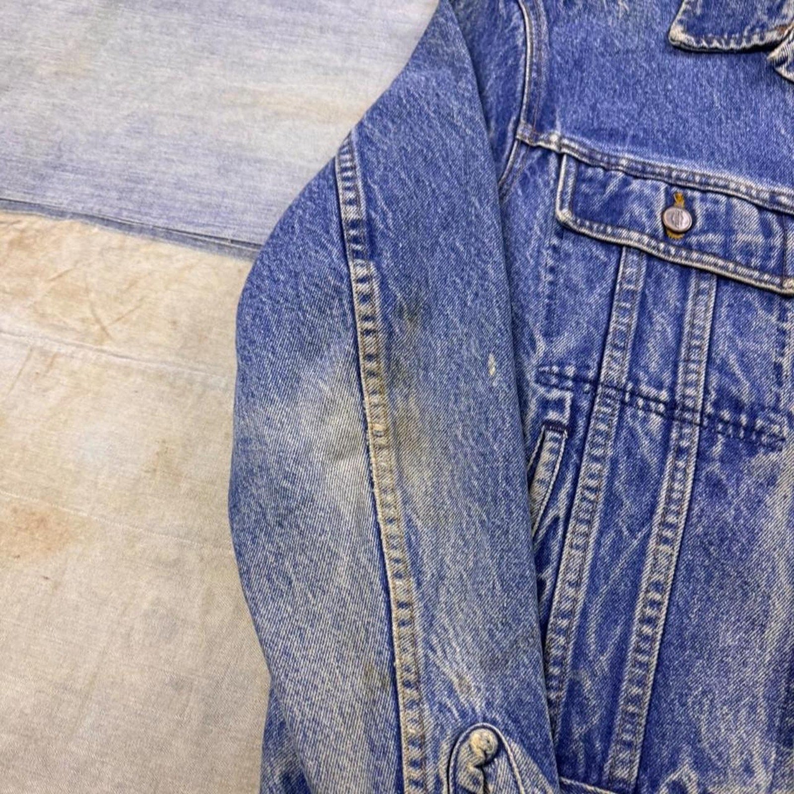 1990s Dickies Denim Trucker Jacket | Large