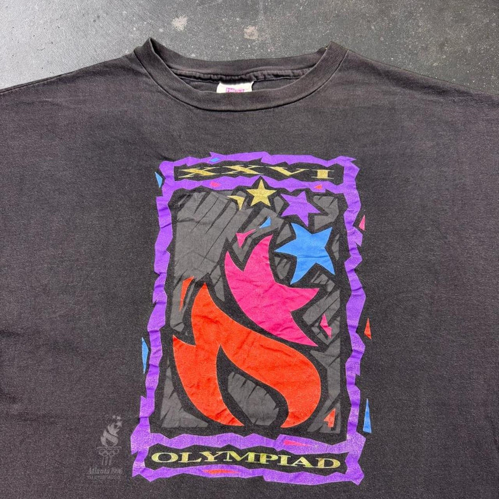 1996 Atlanta Olympics Olympiad Torch Graphic Tee | XL