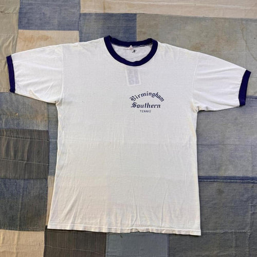 1960s Champion Running Man Birmingham-Southern Tennis Ringer Tee | Medium