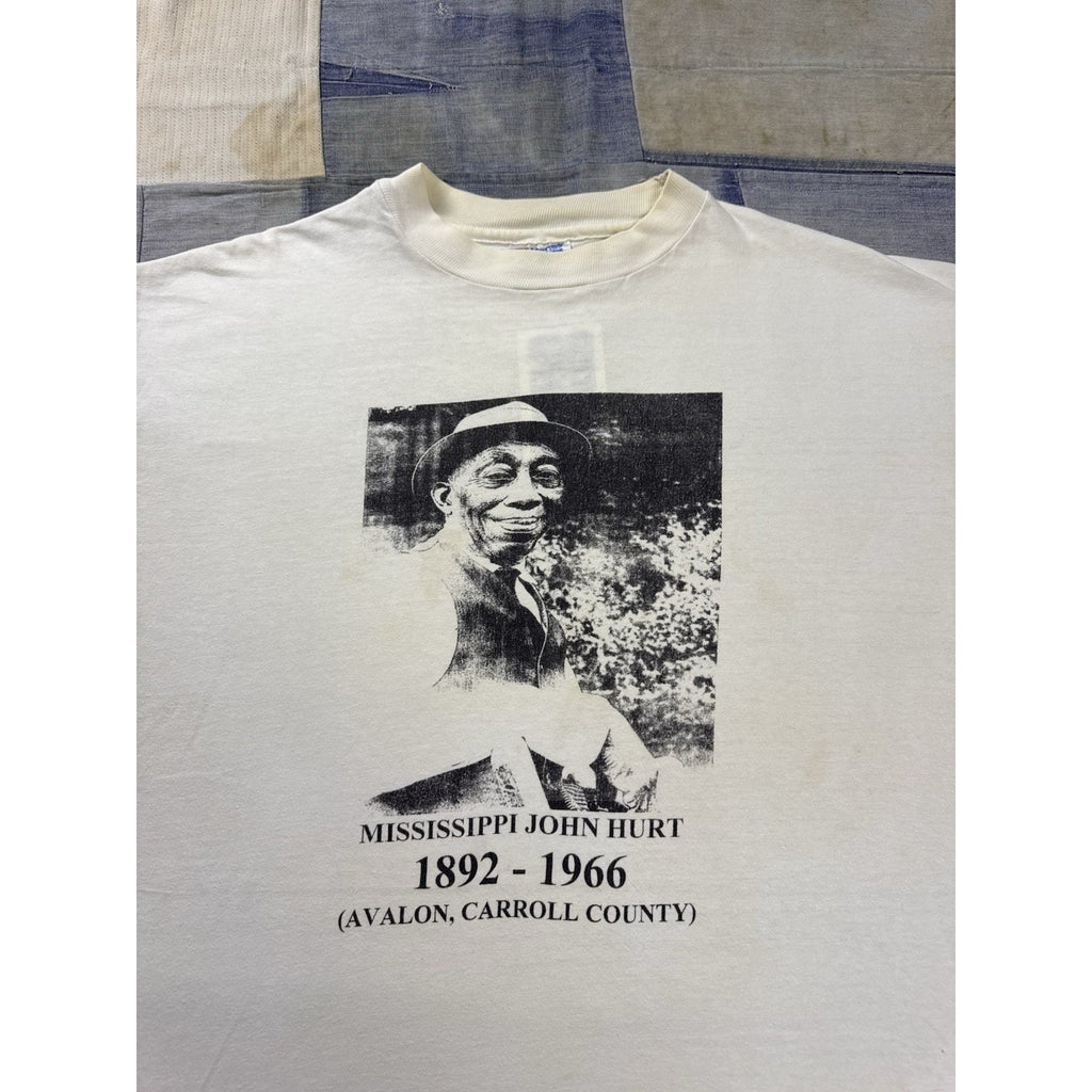 Mississippi John Hurt Vintage 90s Graphic T Shirt White Hanes Large USA