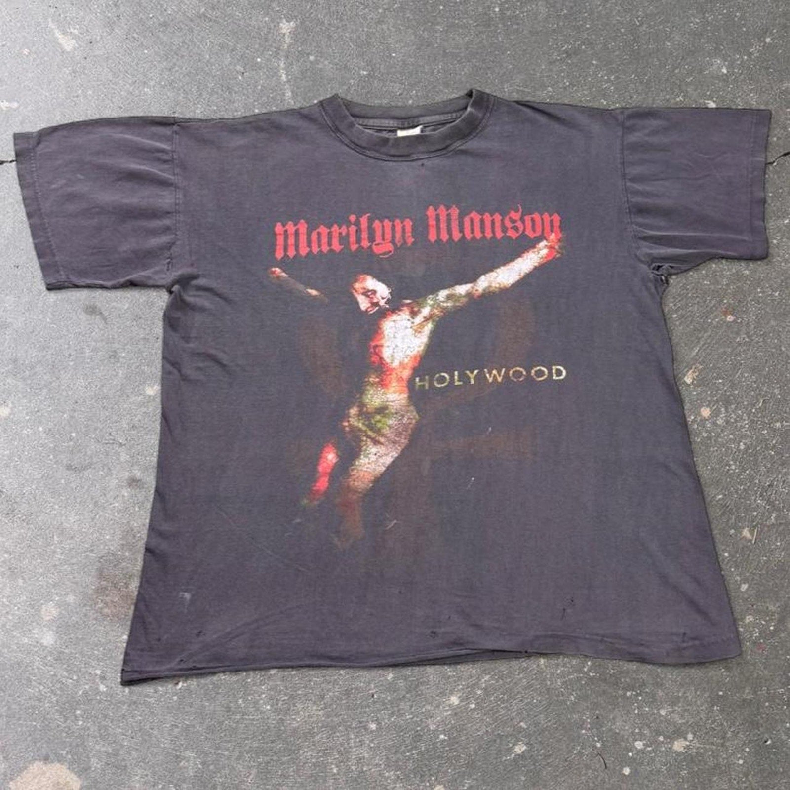 2001 Marilyn Manson Holy Wood Guns God Government World Tour Tee | XL