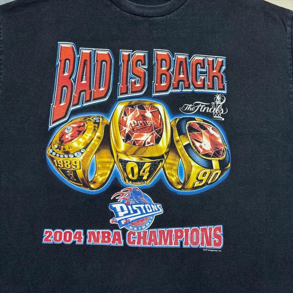 2004 Detroit Pistons Bad Is Back NBA Champions Tee | L