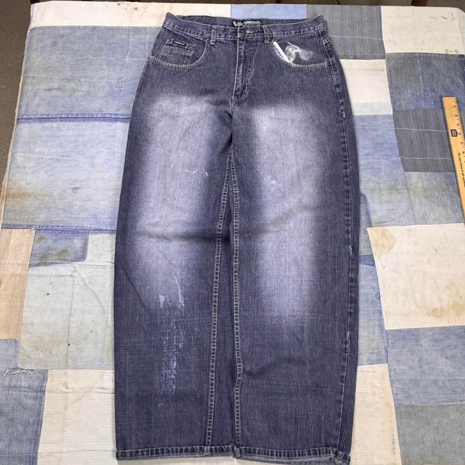 2000s Evolution Dark wash baggy jeans | 34x31