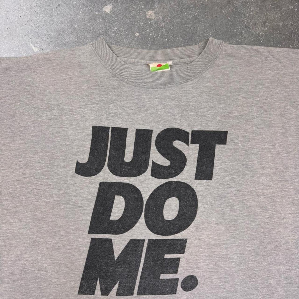 2000s Just Do Me Nike Parody Slogan Graphic Tee | Extra Large