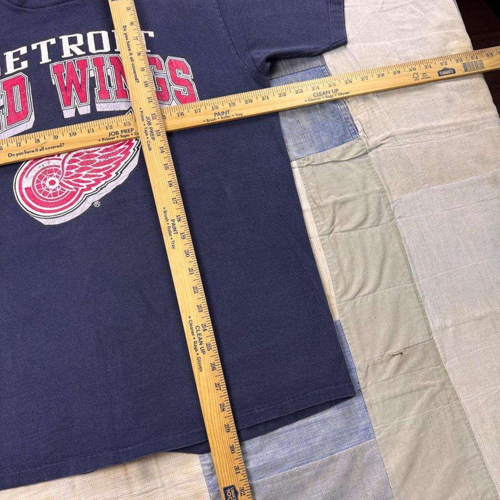 1990s Detroit Red Wings Logo NHL Hockey Tee | XL