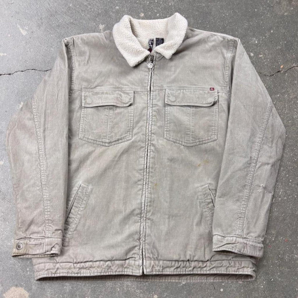 2000s quiksilver corduroy sherpa lined workwear