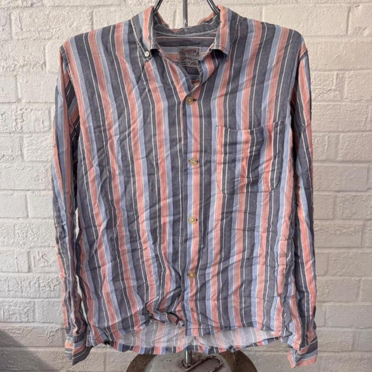 1950s Glendale Rayon Striped Shirt | S