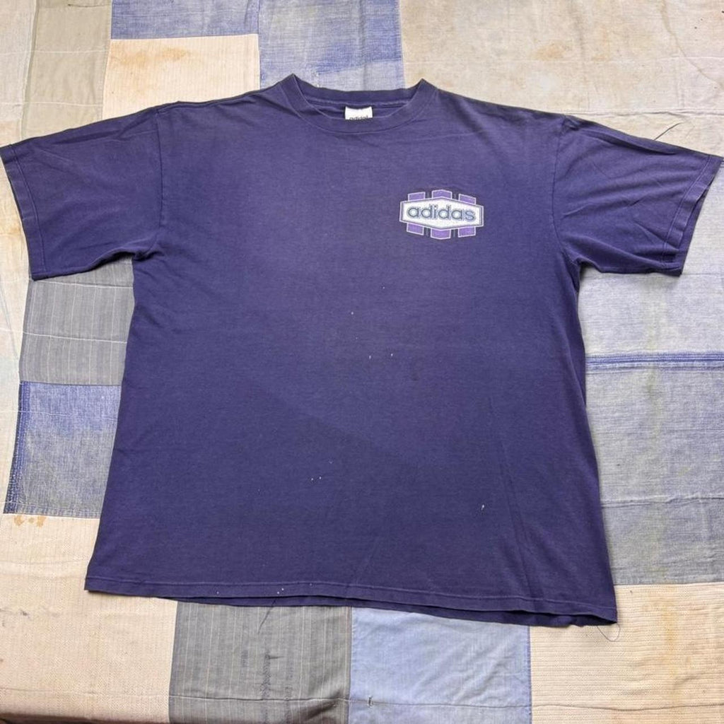 1990s Adidas Double-Sided Abstract Logo Graphic Tee | Large