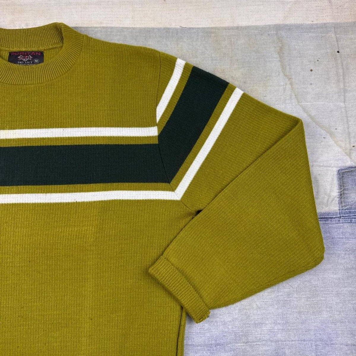 1970s Puritan Ski Lift Striped Sweater | M