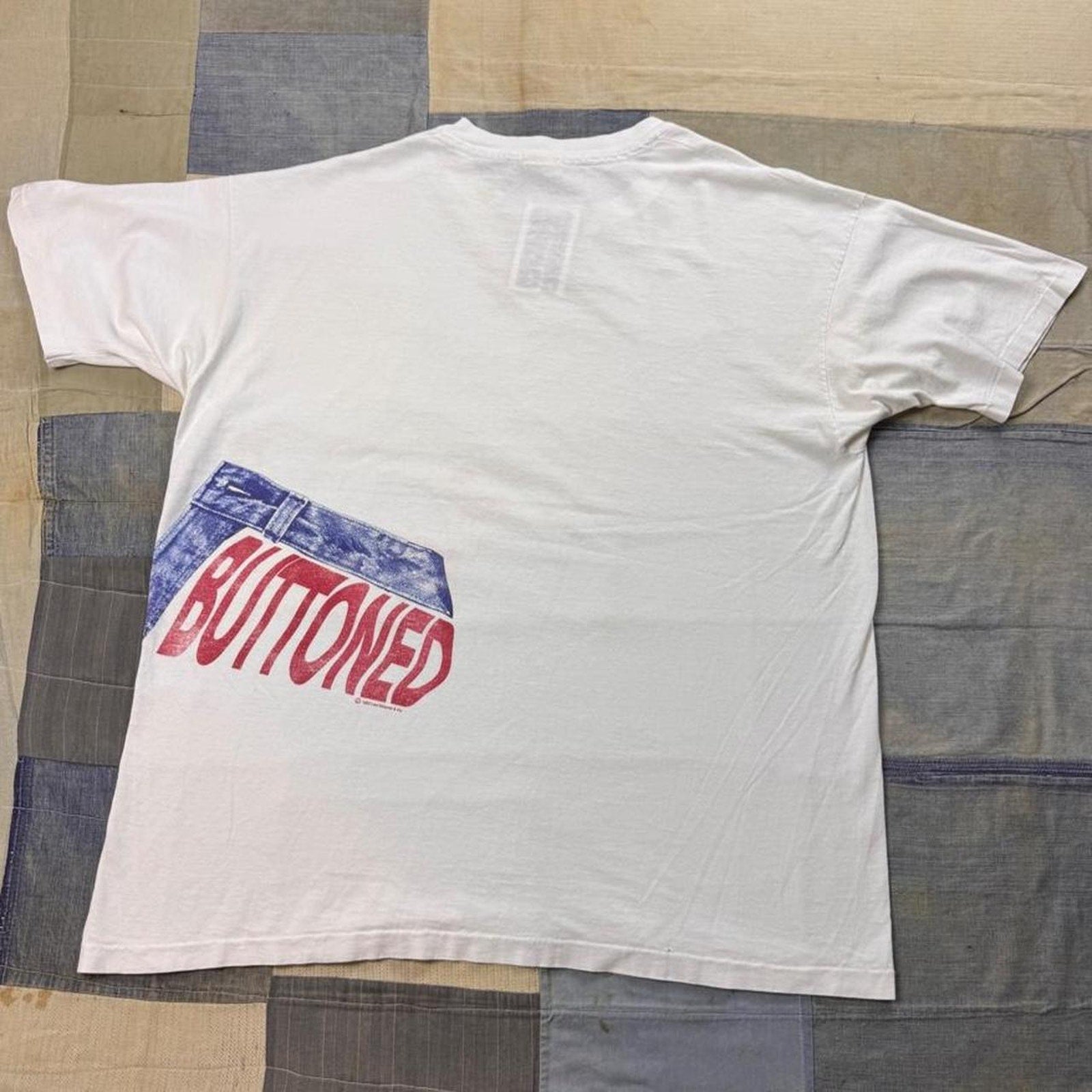 1992 Levi’s 501 Keep It Buttoned Two-Sided Graphic Tee | XL