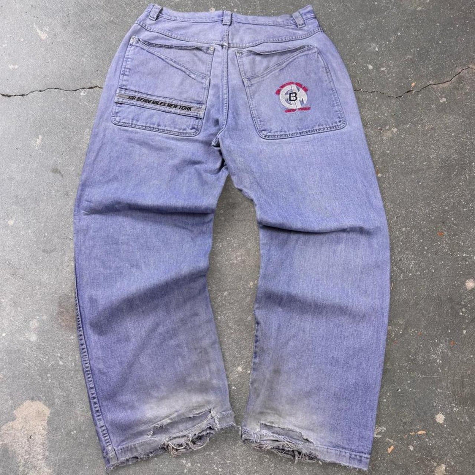 1990s Sir Benni Miles New York Baggy Denim Jeans | 36x31.5