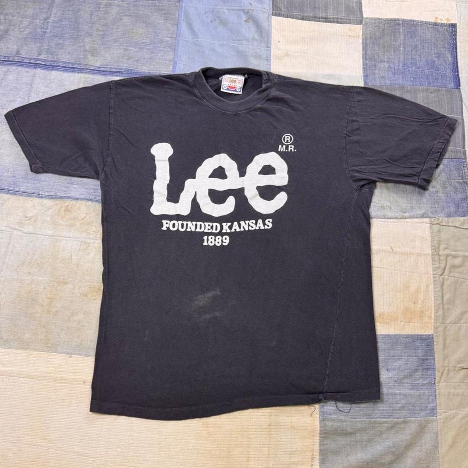 1990s Lee Founded Kansas 1889 Logo Graphic Tee | Large