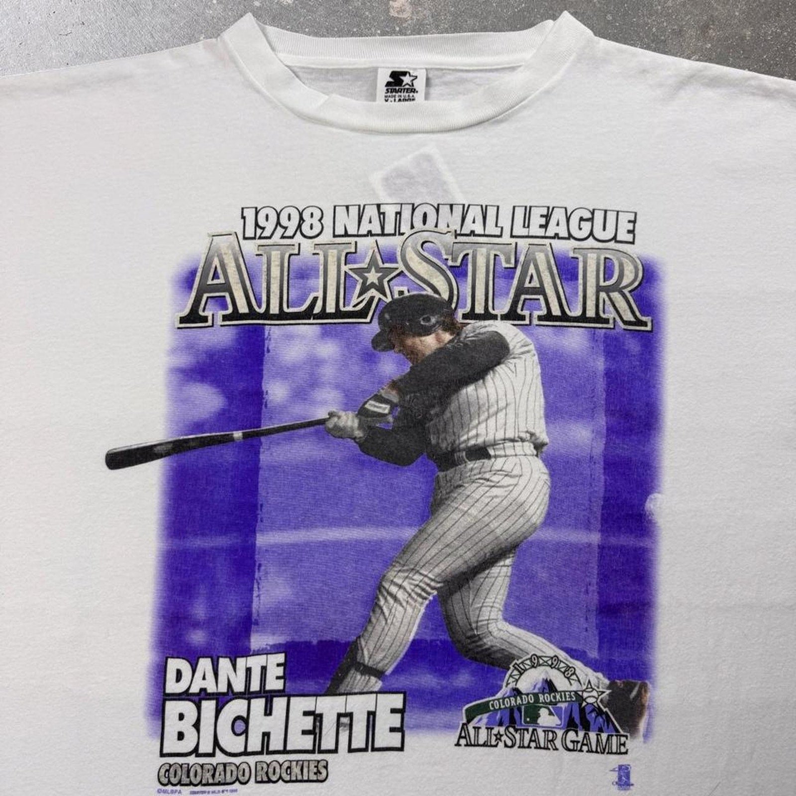 1998 Dante Bichette Colorado Rockies All-Star Game Tee | XL