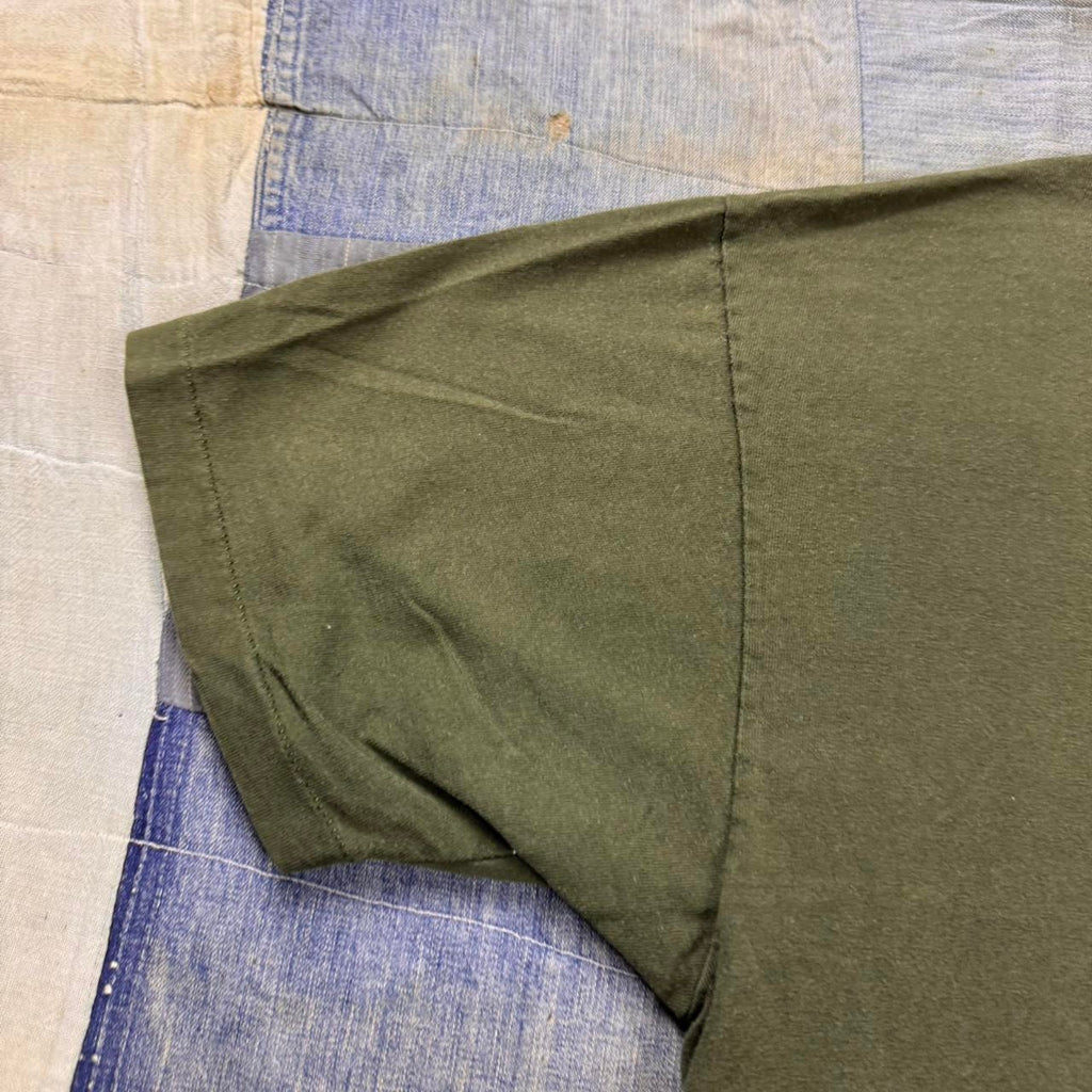 1990s olive green cotton Blank t-shirt | medium