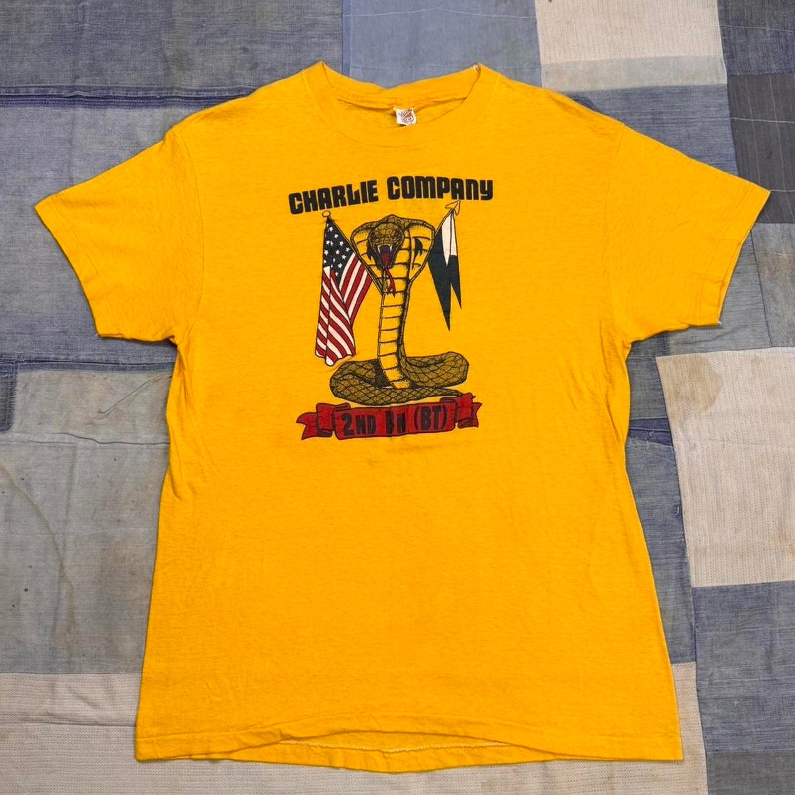 1970s Charlie company hanes military tee | L