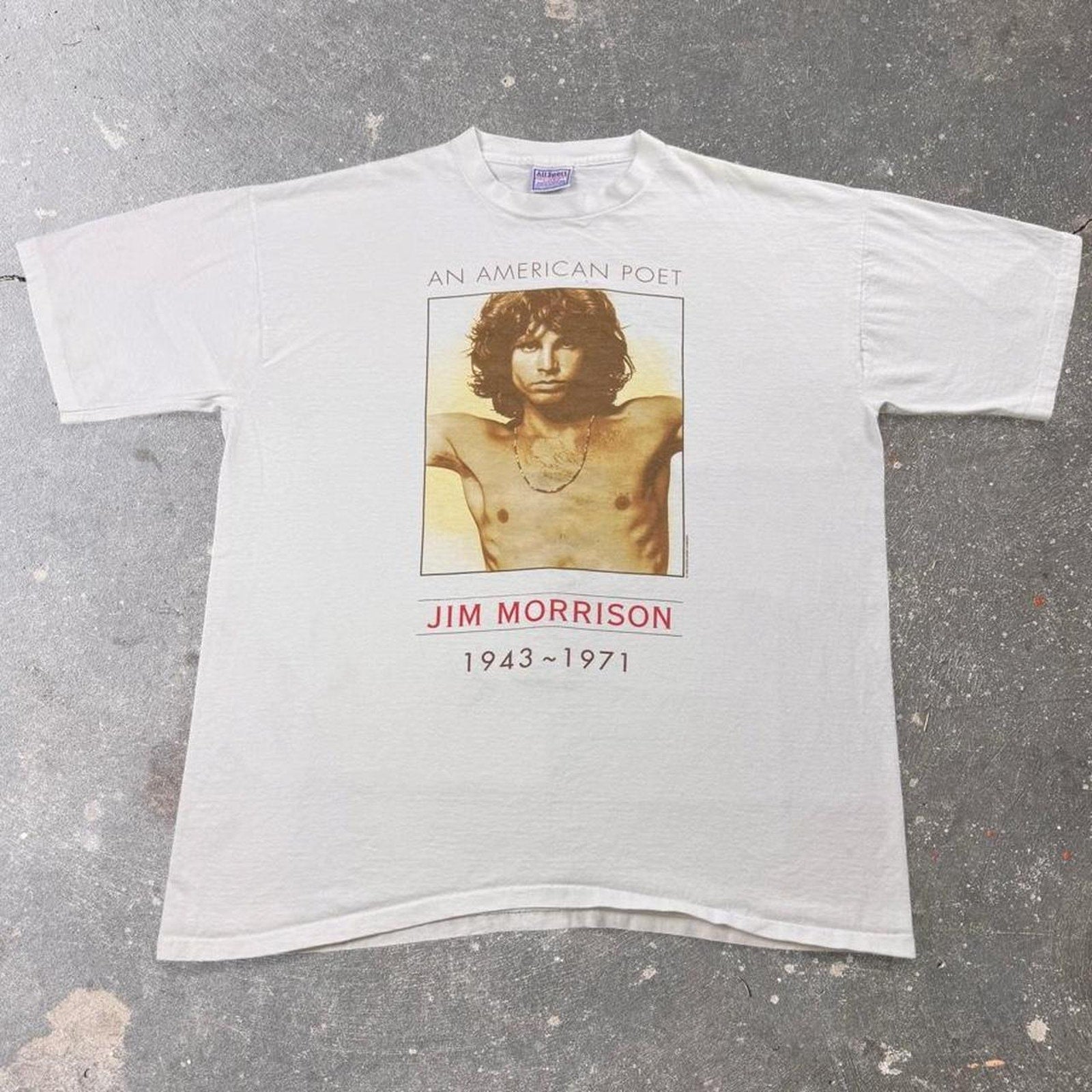 1990s Jim Morrison “An American Poet” Memorial Tee | XL