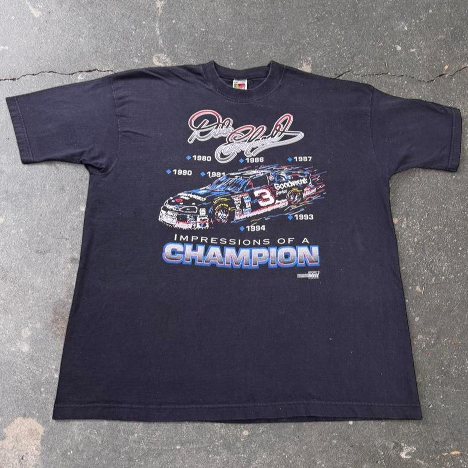 1994 Dale Earnhardt Impressions of a Champion Double Sided NASCAR Tee | XXL