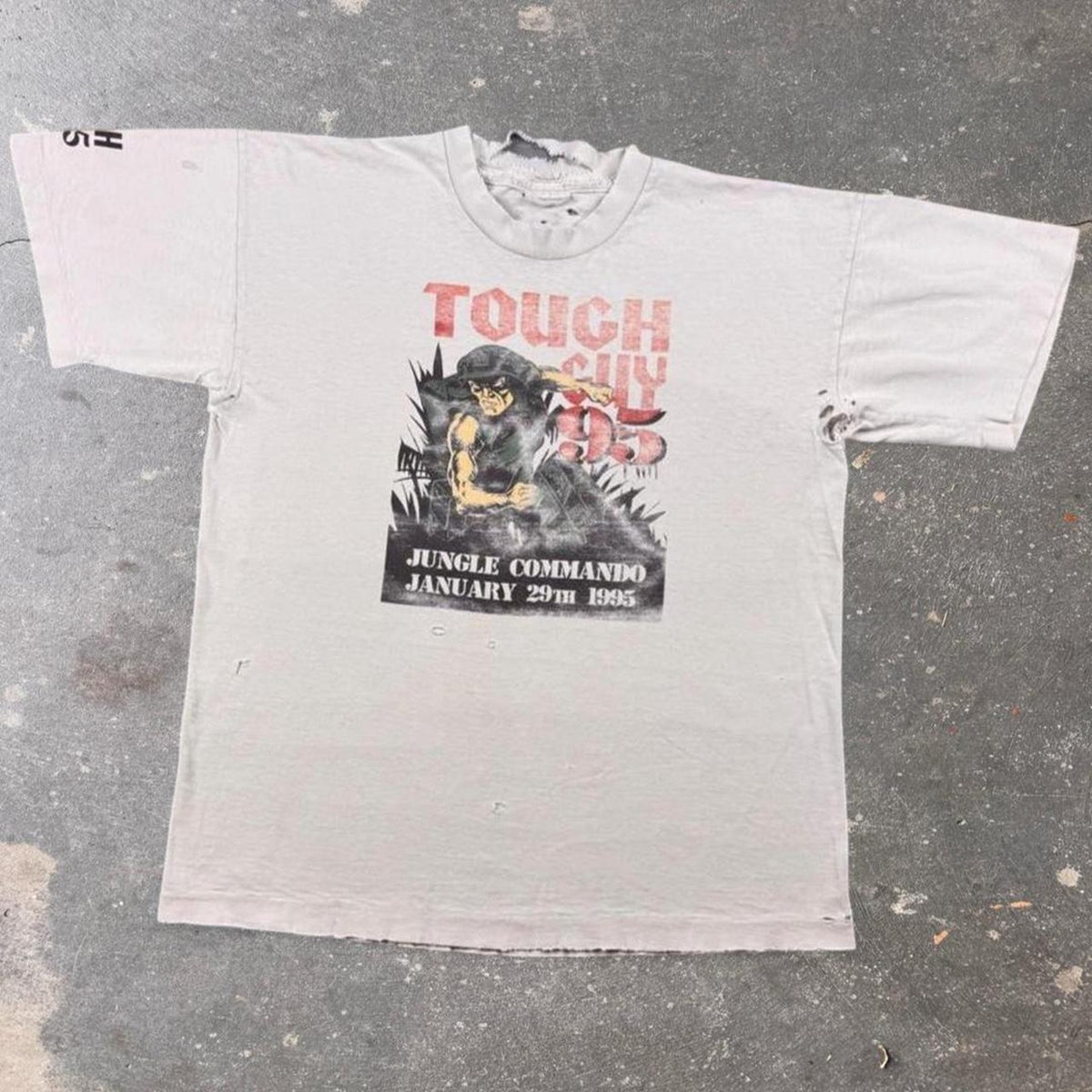 1995 Tough Guy Jungle Commando Obstacle Race Graphic Tee | Large