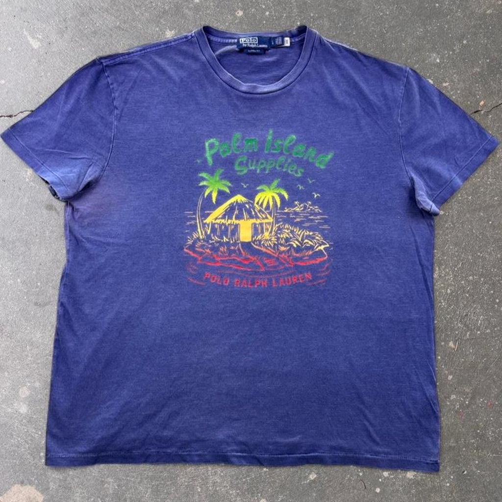 2000s Polo Ralph Lauren Palm Island Supplies Graphic Tee | Large