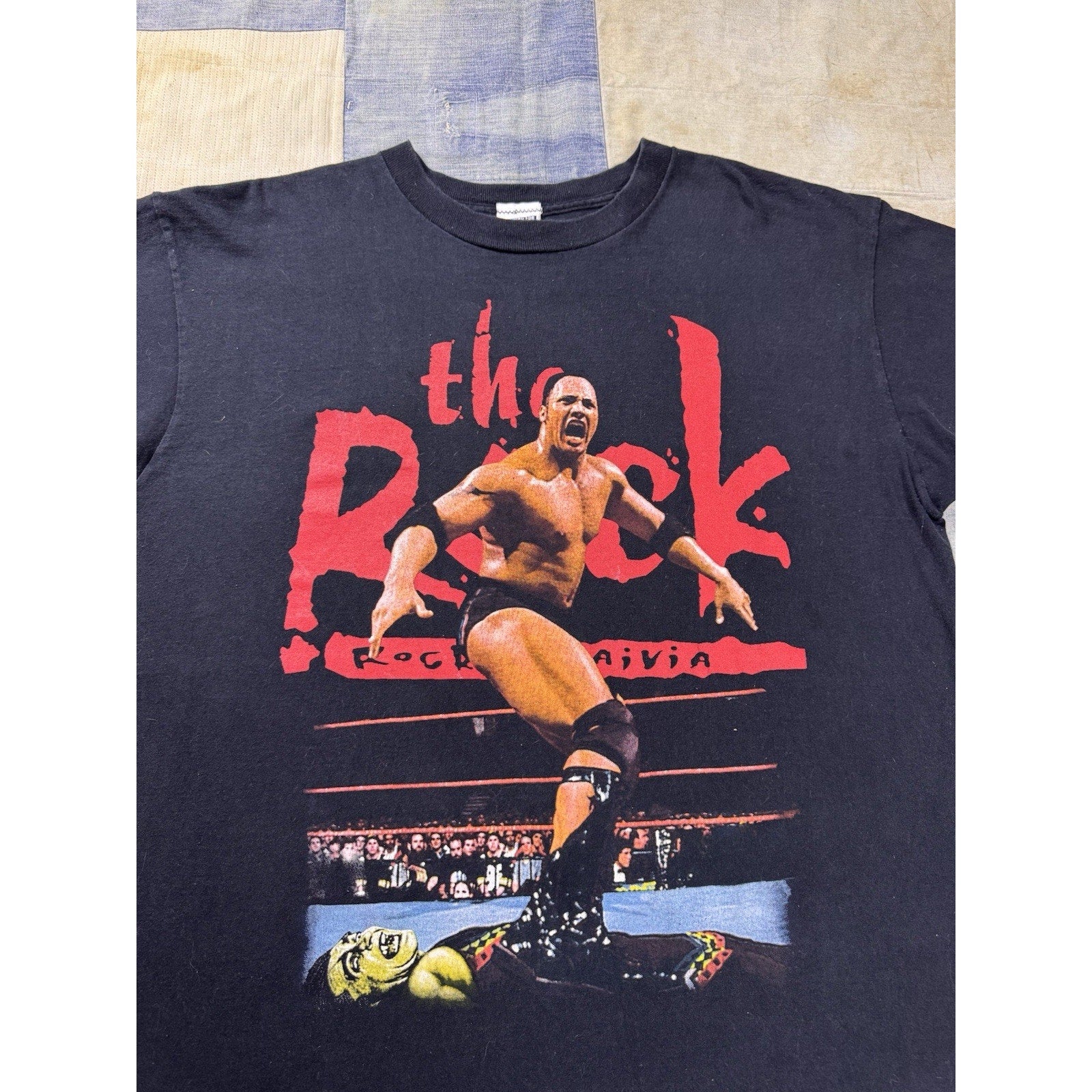 Vintage WWF The Rock Know Your Role T Shirt Monster Rock Wrestling Size XL