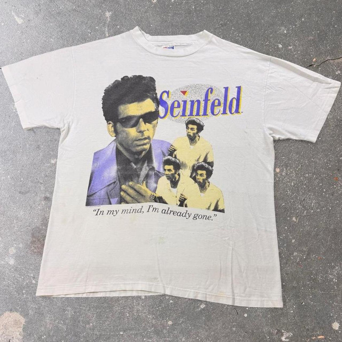 1993 Seinfeld Kramer “In My Mind, I'm Already Gone” Tee | Large