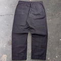 1940s Black Lightweight Cotton Trousers | 35x28