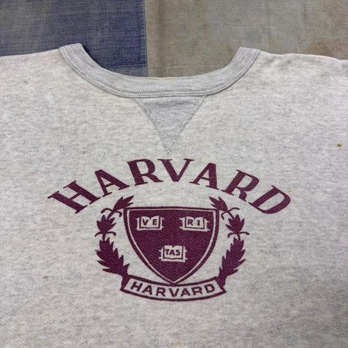 1950s Harvard University Veritas Crest Single-V Sweatshirt | Large