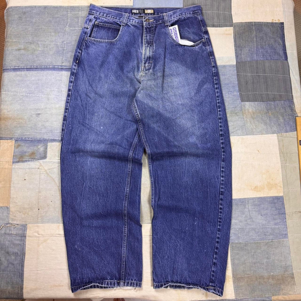 2000s Southpole yellow tab baggy jeans | 36x31