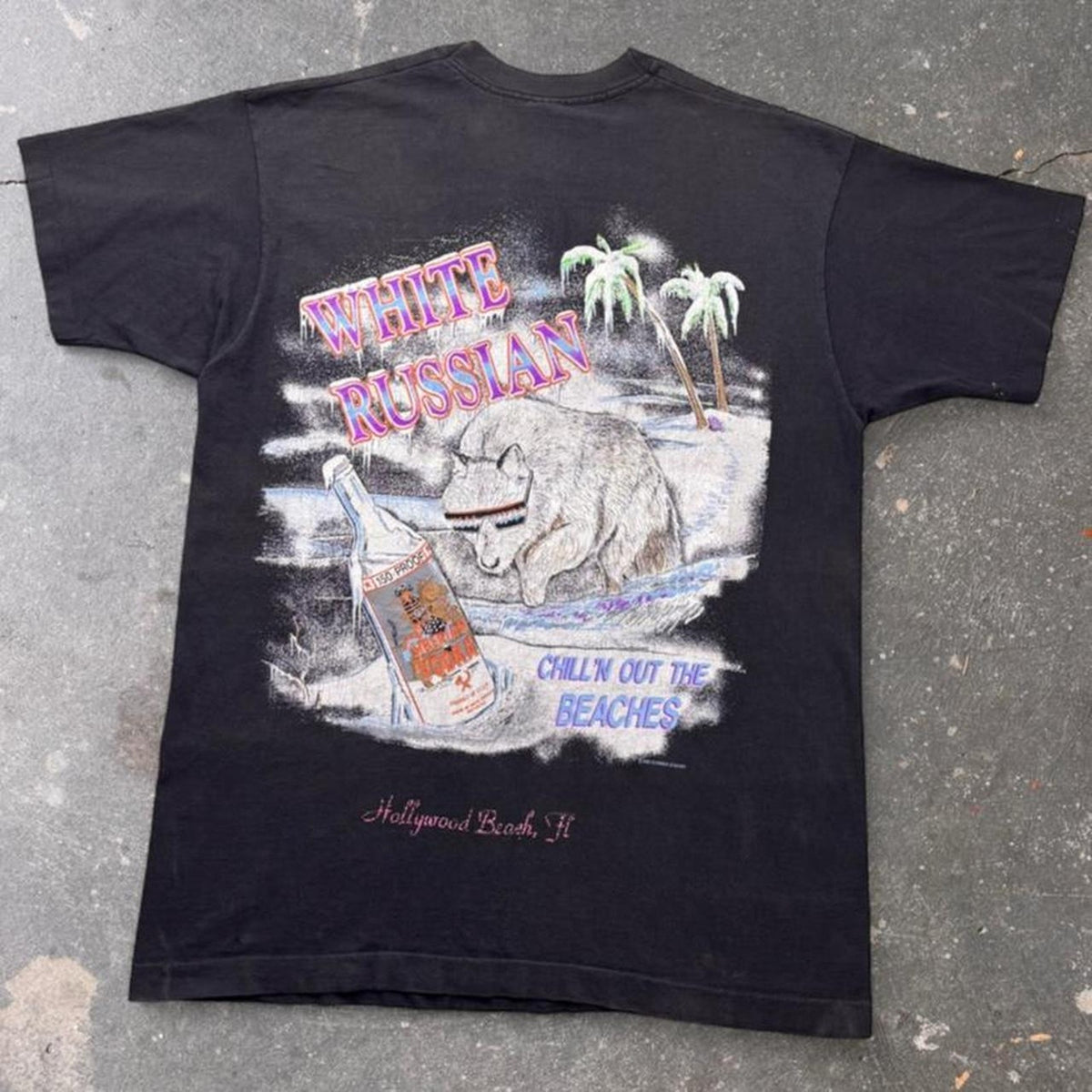 1992 White Russian Vodka Polar Bear Beach Tee | XL
