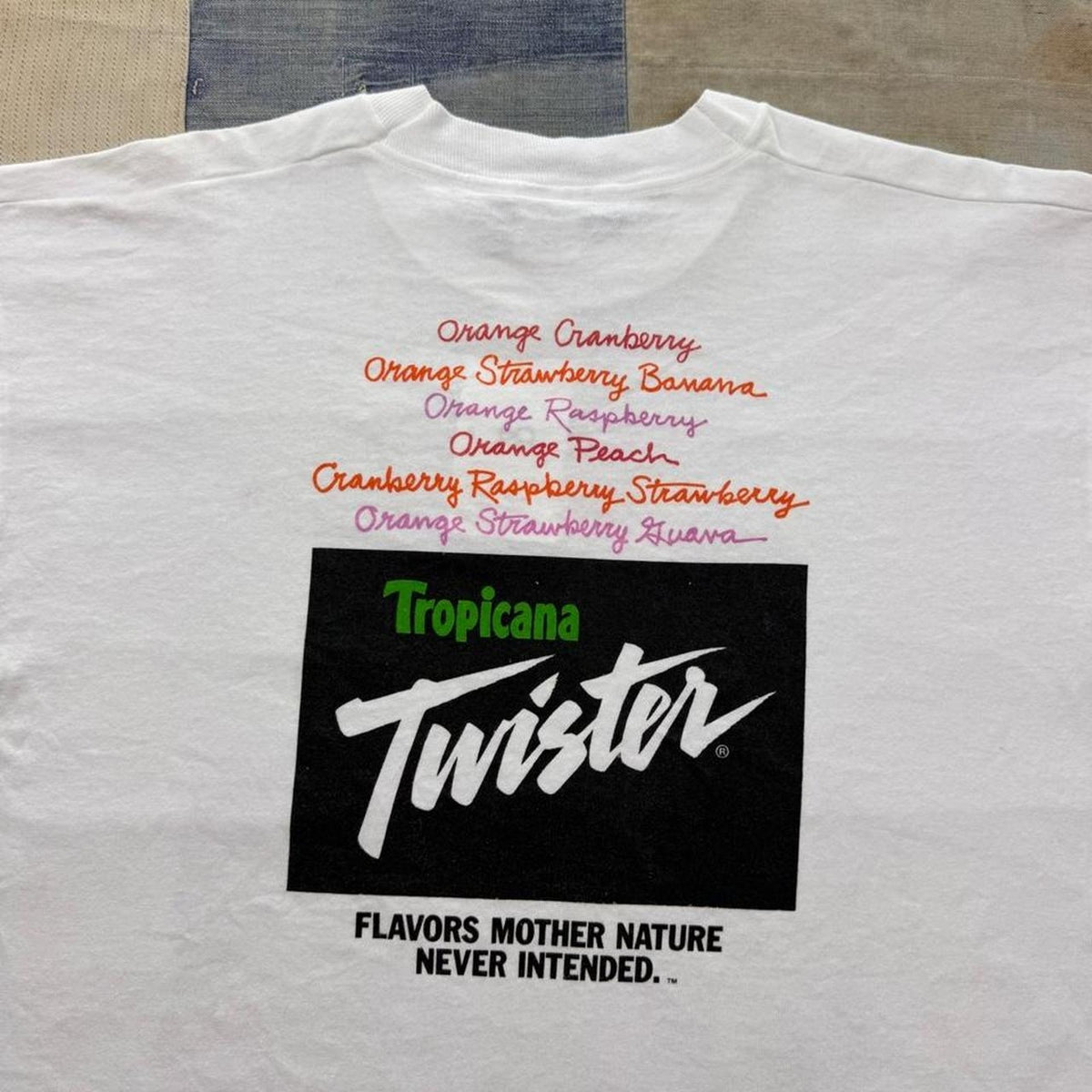 1990s Tropicana Twister We Avoid Temptation Promo Tee | Large
