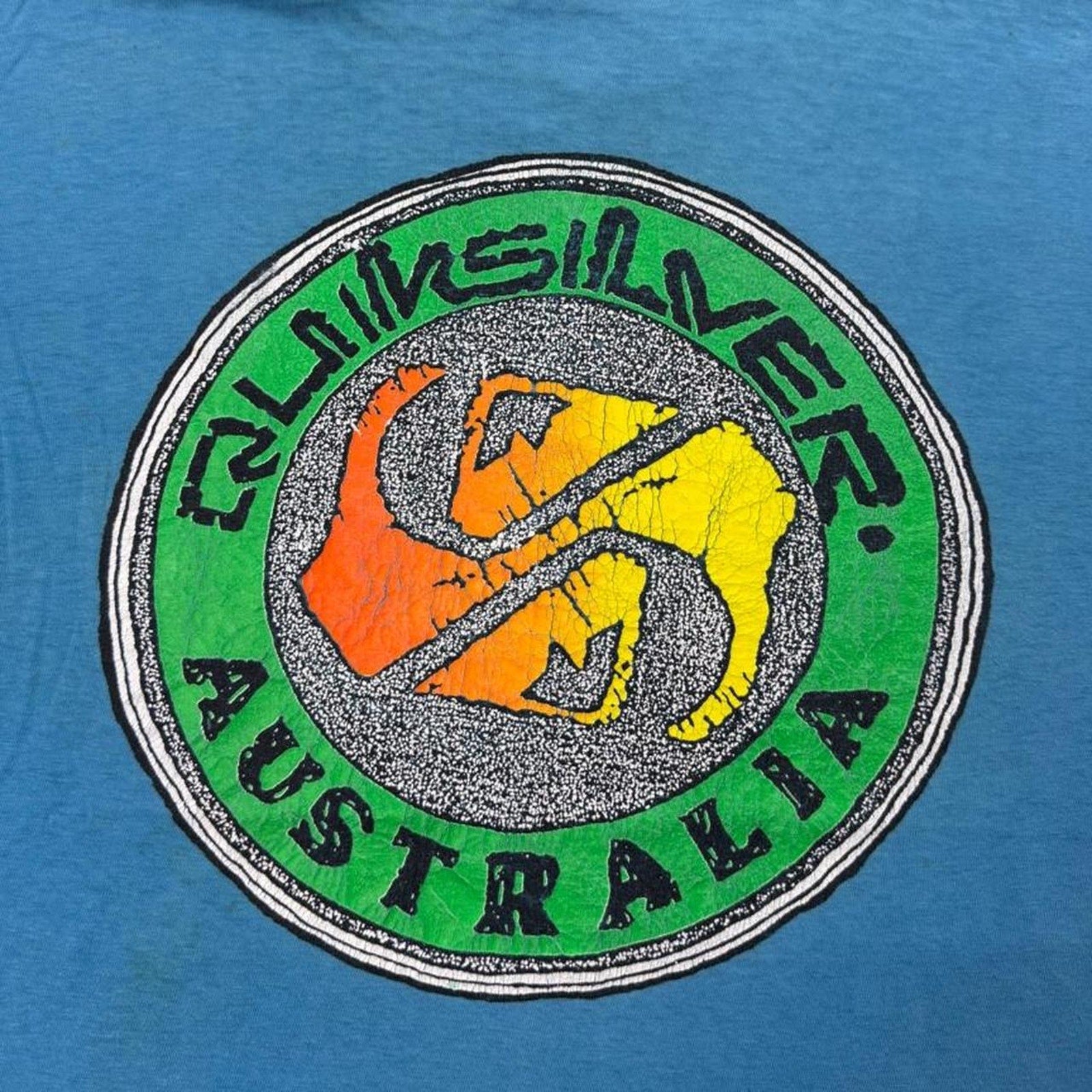 1990s Quiksilver Australia Kangaroo Logo Tee | Large
