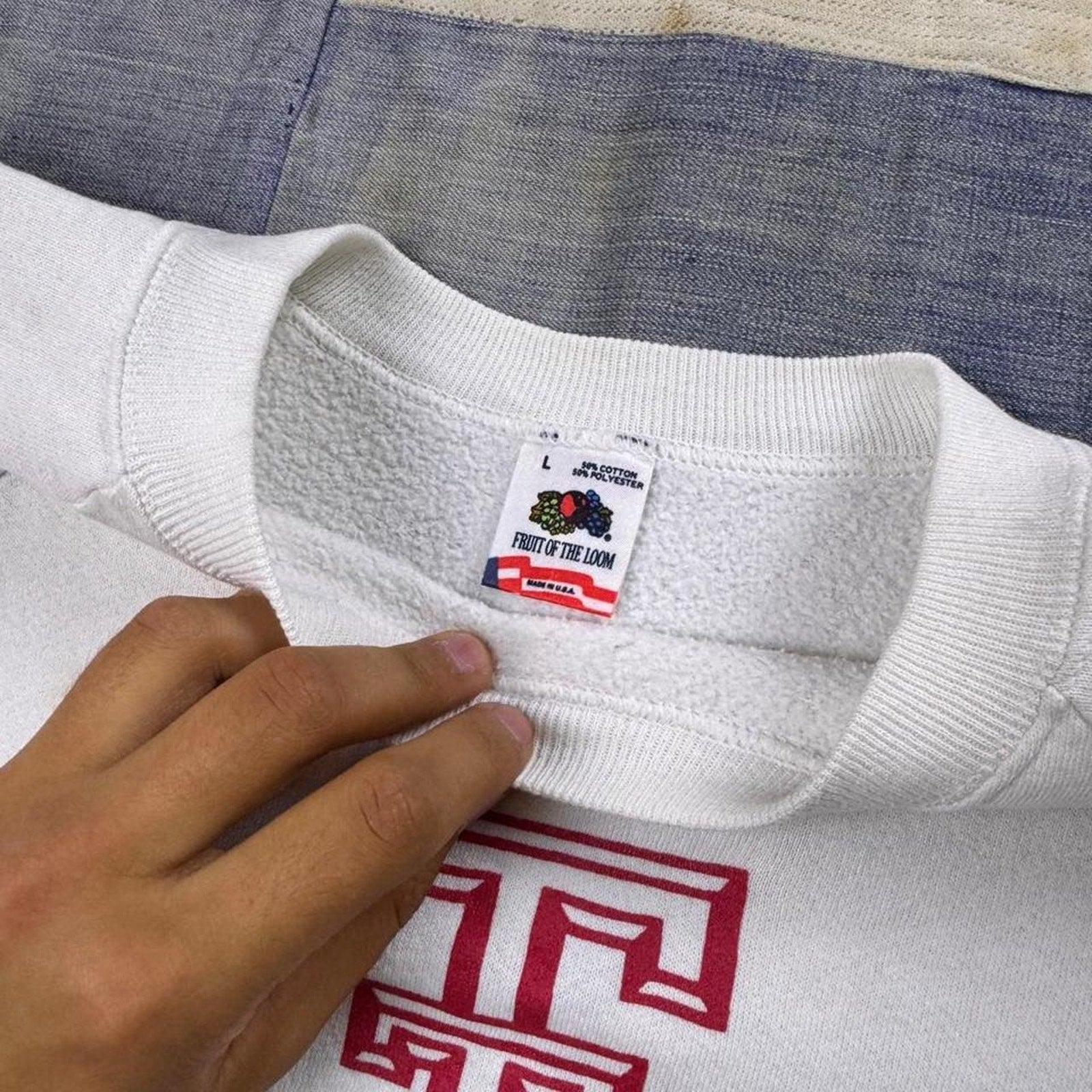 1980s Texas Tech Red Raiders Raglan Sweatshirt | Large