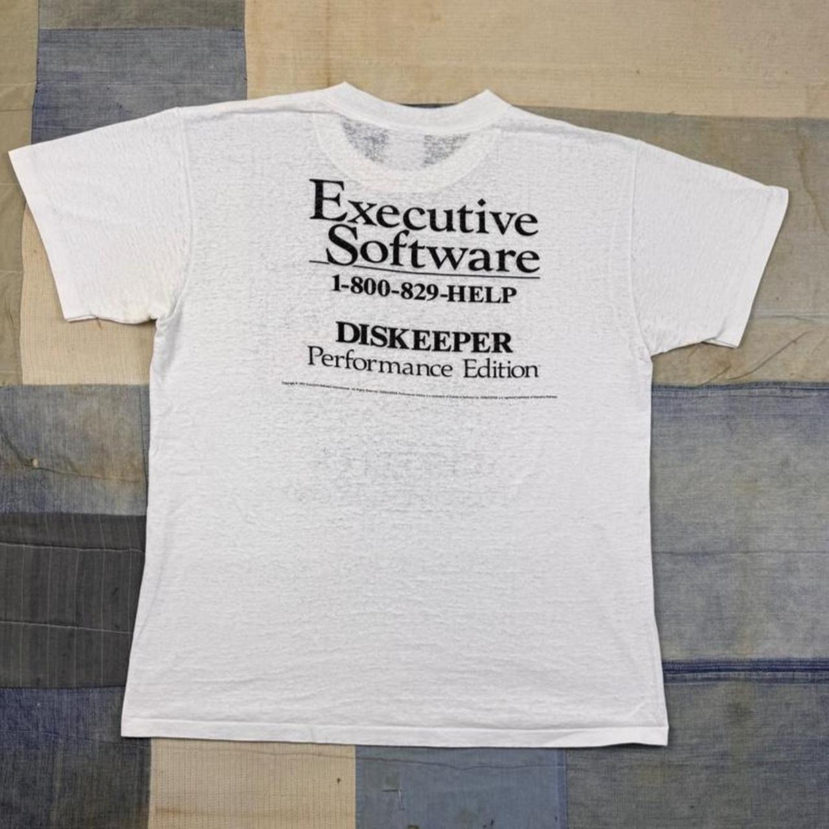 1990s Diskeeper Performance Edition Executive Software Computer Promo Tee | Large