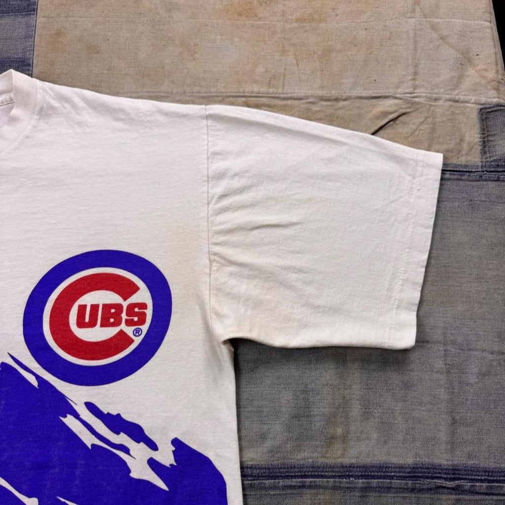 1996 Chicago Cubs Logo Athletic All Over Print Tee | Large