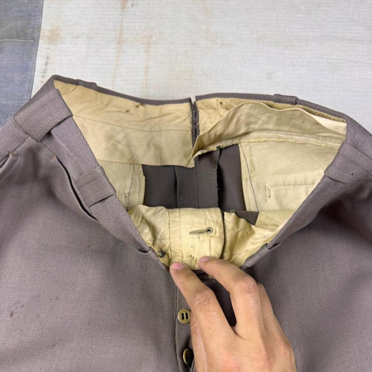 1950s Wool-Blend Button-Fly Trousers | 30 x 30