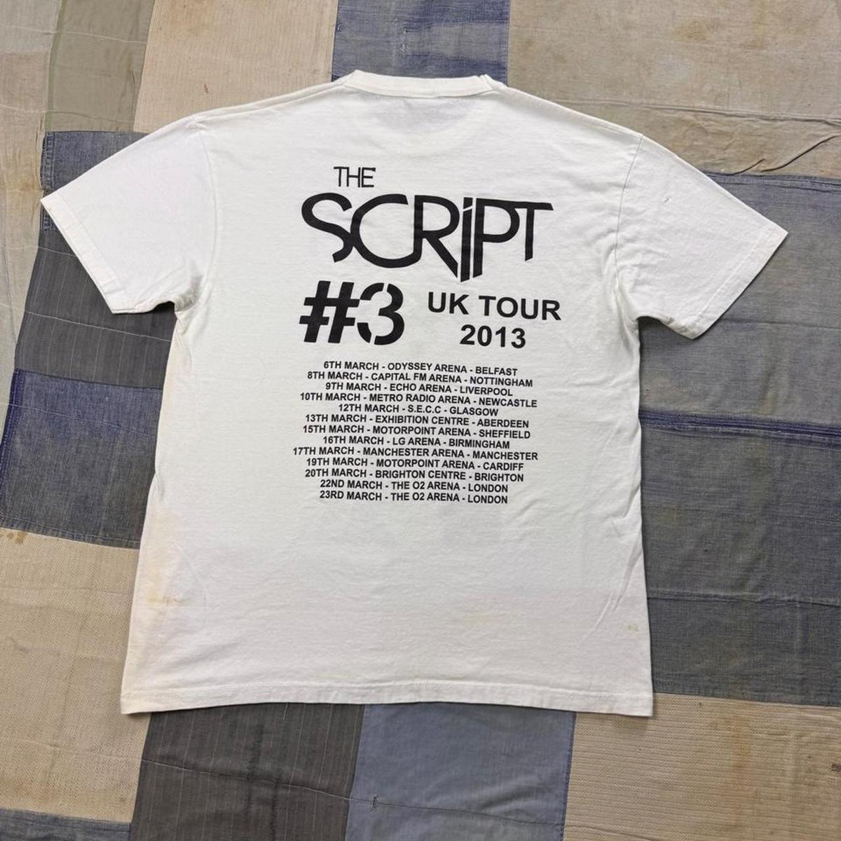 2013 The Script UK Tour Band Tee | Large