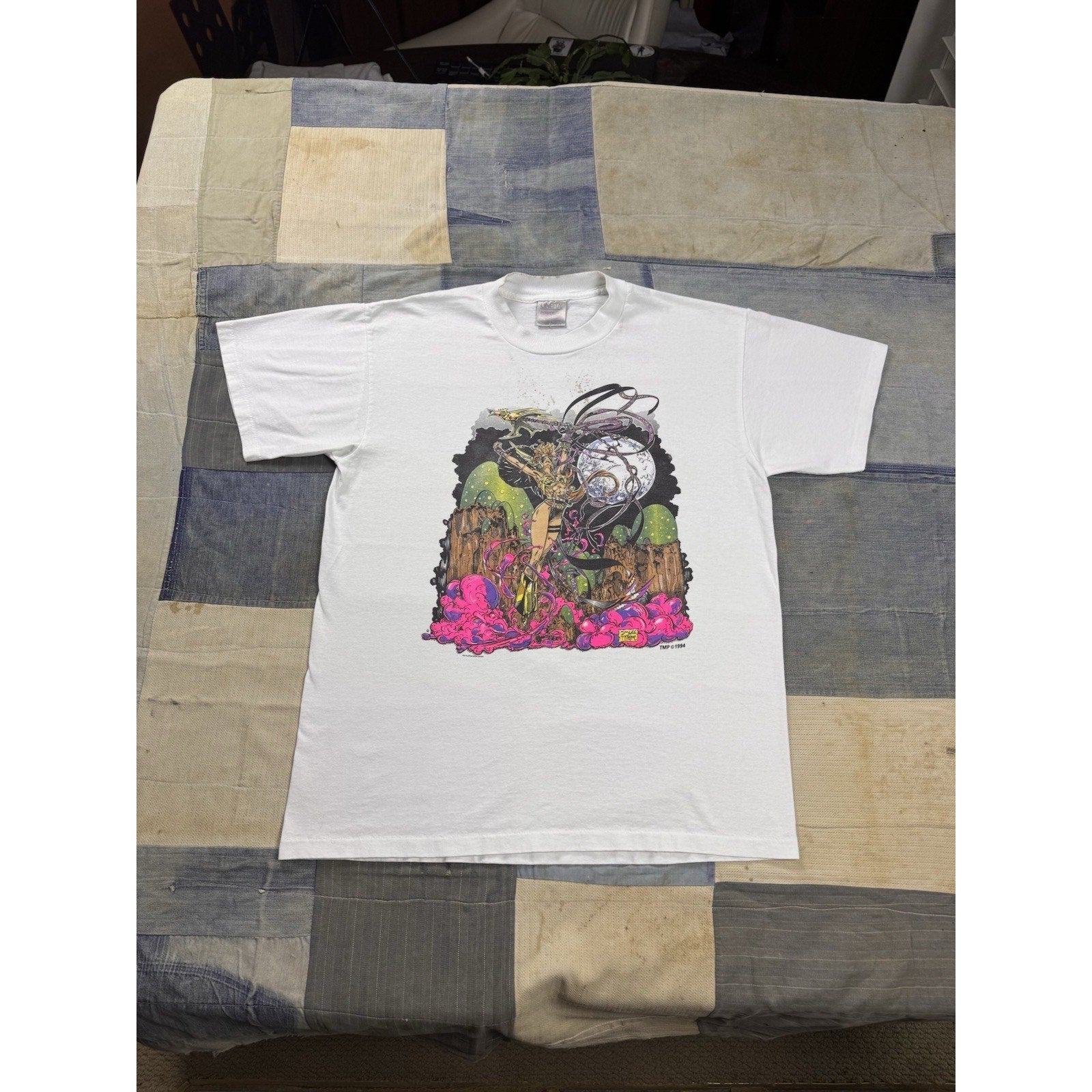 Vintage 1994 Brian Pulido Lady Death Comic Graphic T Shirt Oneita Power 50 L