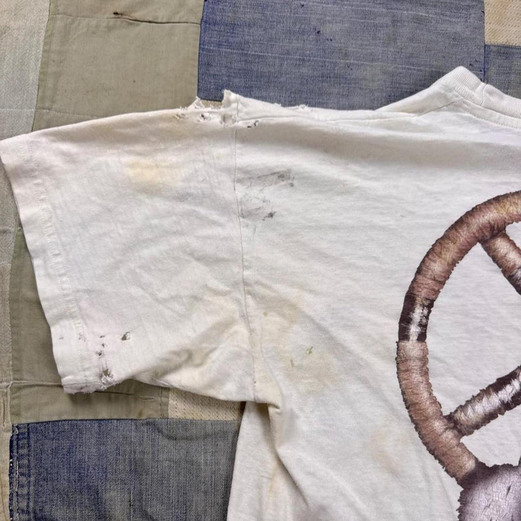 1990s Easyriders Magazine Wolf Motorcycle All Over Print Tee | Medium
