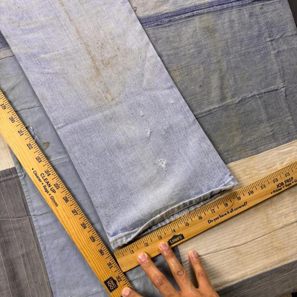 1970s Lee Custom Double-Knee Distressed Flare Jeans | 33x30.5