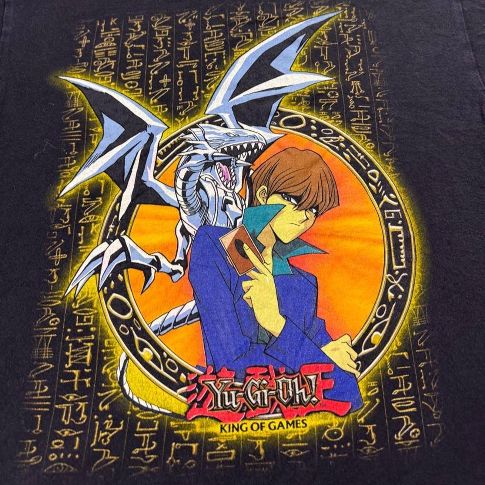 2000s Yu-Gi-Oh Seto Kaiba Blue-Eyes White Dragon Tee | small