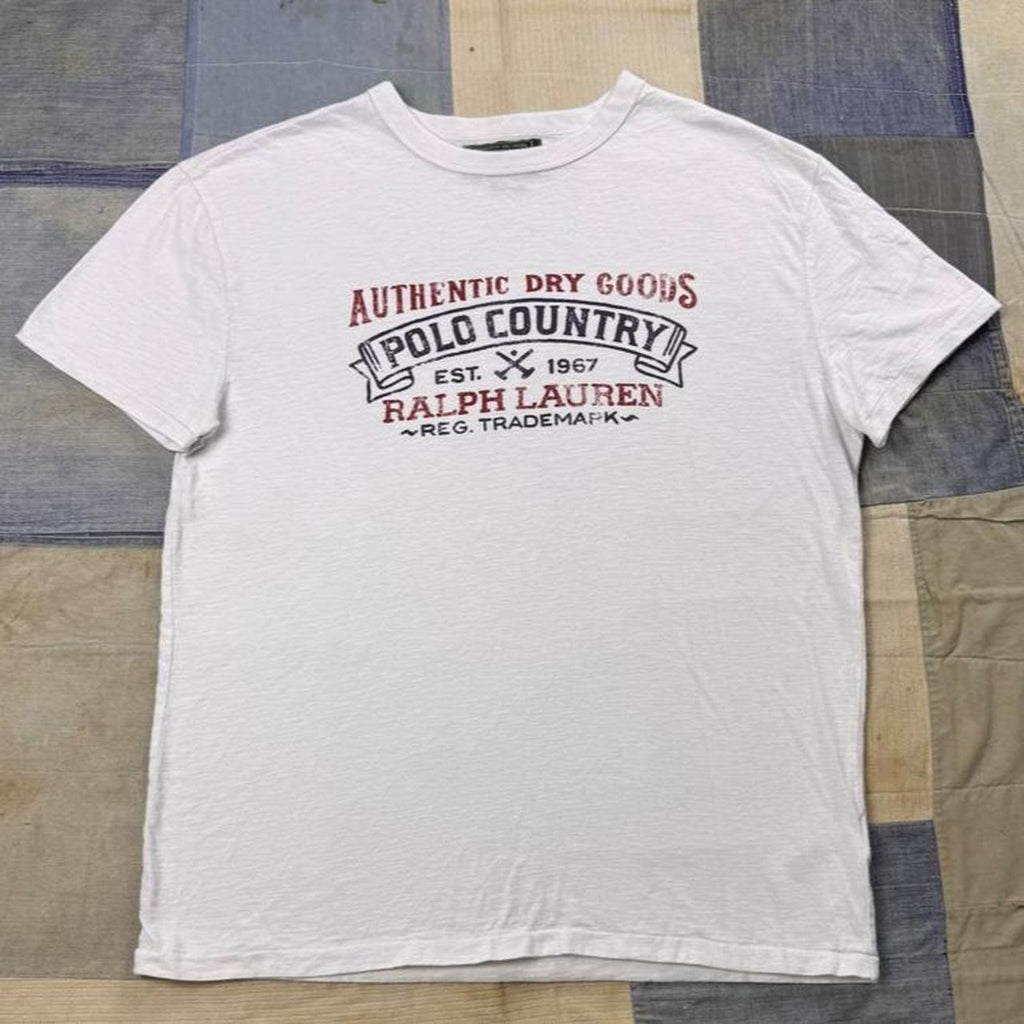 2000s Polo Country Ralph Lauren Authentic Dry Goods Graphic Tee | Small