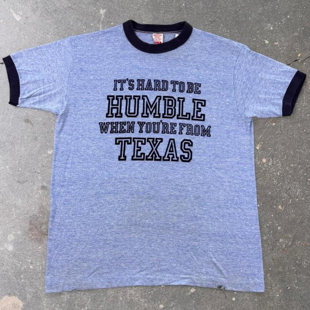 1980s It's Hard to Be Humble Texas Ringer Tee | Large