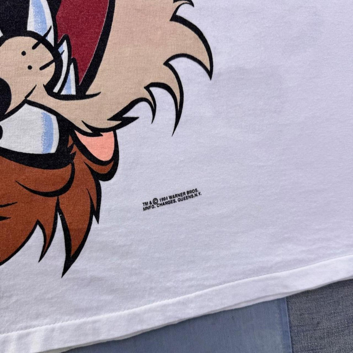 1994 Looney Tunes Taz Upside Down Double-Sided Graphic Tee | Large