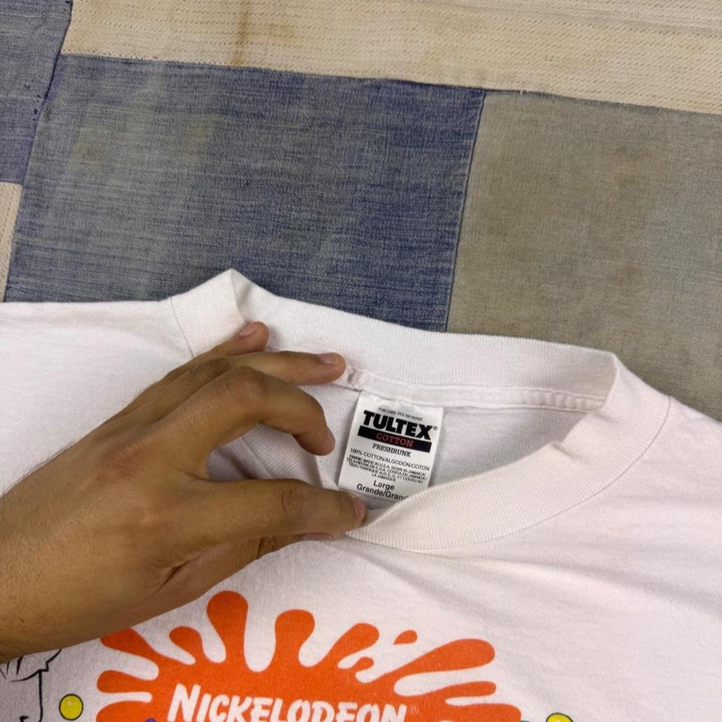 1995 Nickelodeon Mega Mess-A-Mania Tultex Single-Stitch Tee | Large