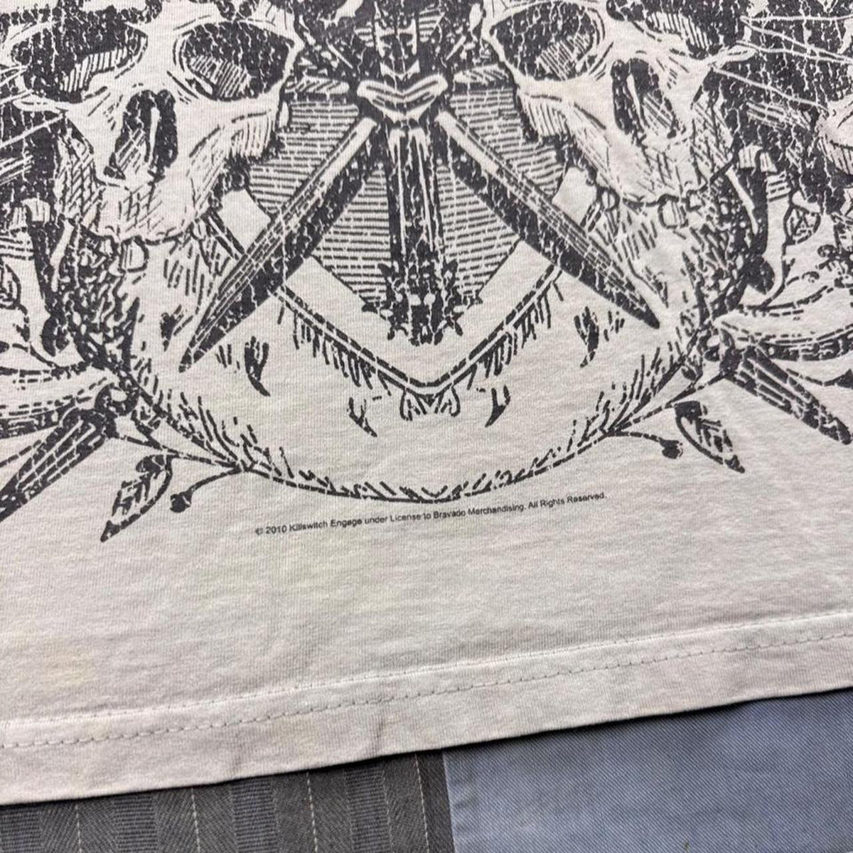 2000s Killswitch Engage Skull All Over Print Band Tee | Small